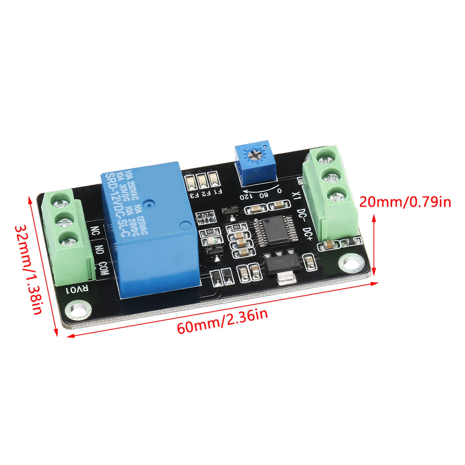 Delay Timer Relay Self Locking Delay On Off Time Switch Loop Module Super 555 Timer Dc 5V/12V/24V(Dc12V)